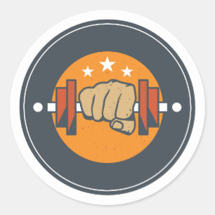 Aesthetic Gym / Fitness   stronger every day Classic Round Sticker
