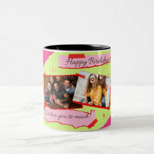 Aesthetic Hand-Drawn Happy Birthday Mug