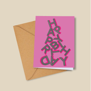 Aesthetic Happy Birthday Personalise Greeting Card
