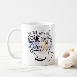 Aesthetic Illustrations, Girl's Coffee Coffee Mug