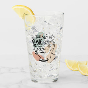 Aesthetic Illustrations, Girl's Coffee Glass