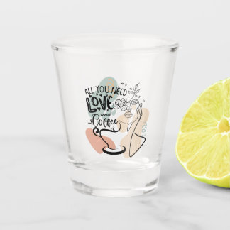 Aesthetic Illustrations, Girl's Coffee Shot Glass