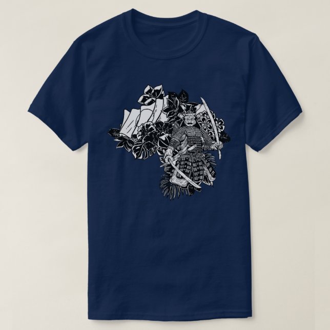 Aesthetic Japanese Samurai Warrior  T-Shirt (Design Front)
