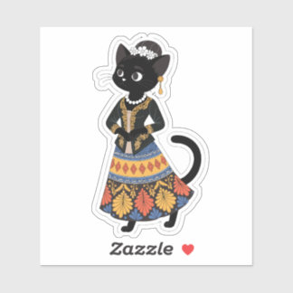 Aesthetic Javanese Black Cat in Traditional Kebaya