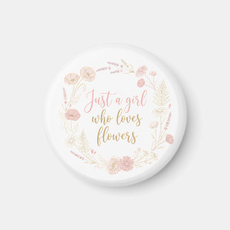  Aesthetic Just a Girl Who Loves Flowers  Magnet