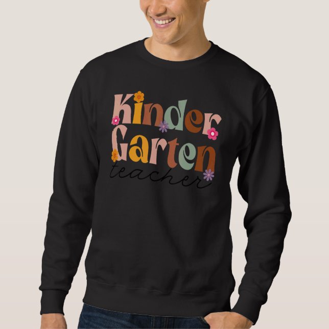 Aesthetic Kindergarten Teacher Kinder Crew Back To Sweatshirt (Front)