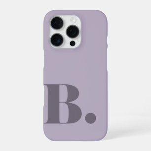 Aesthetic Lavender Minimalist Initial Letter B iPhone 16 Pro Case