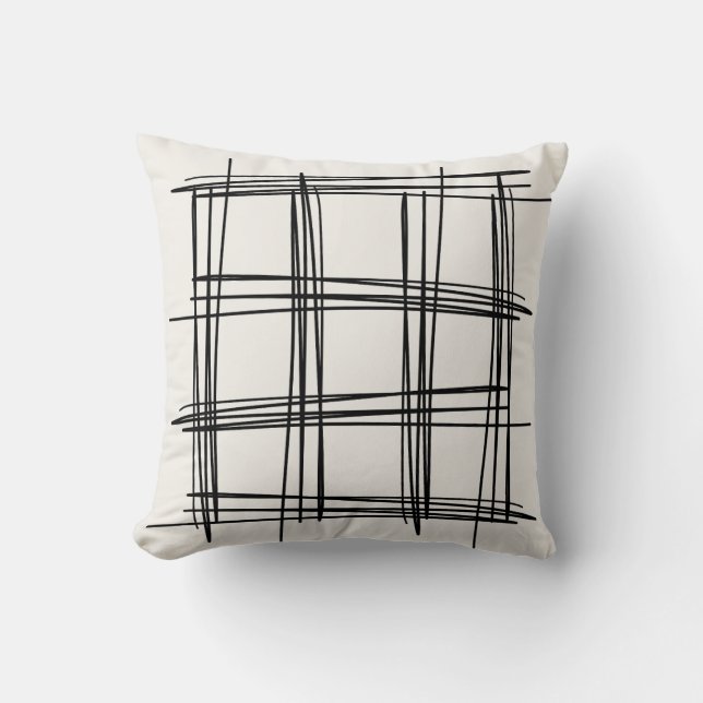 Aesthetic Lines Modern Square Pillow (Front)