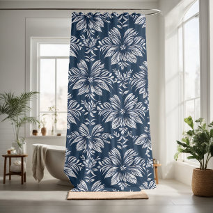 Aesthetic lovely floral decorative eye-catching shower curtain