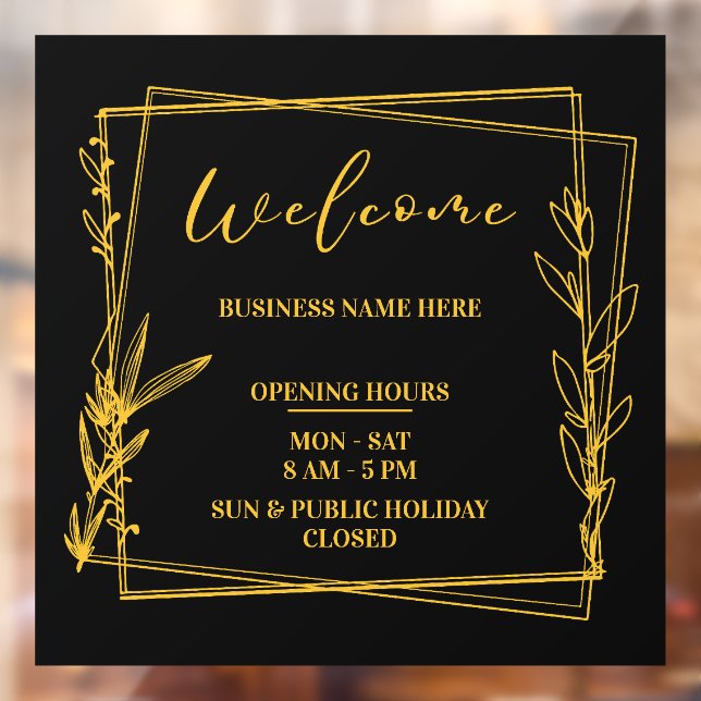 Aesthetic Minimalist Business Name Open Hours (Sheet 2)