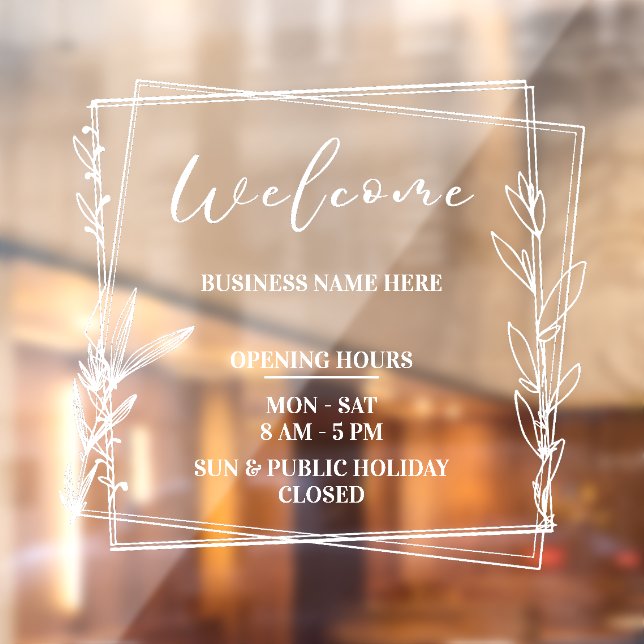 Aesthetic Minimalist Business Name Open Hours (Sheet 2)