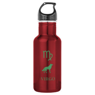 Aesthetic Minimalist Green Silhouette Virgo Zodiac 532 Ml Water Bottle