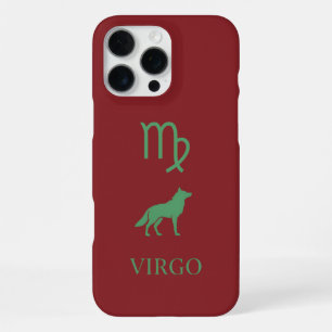 Aesthetic Minimalist Green Silhouette Virgo Zodiac iPhone 16 Pro Max Case