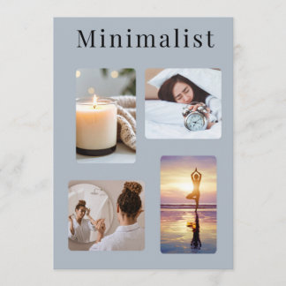 Aesthetic Minimalist Photo Collage Room Decor Card