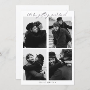 Aesthetic minimalist photo wedding invitation