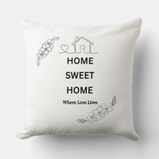 Aesthetic Minimalist Quote Throw Pillow | Chic Hom