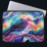 Aesthetic modern colourful rainbow agate glitter laptop sleeve<br><div class="desc">Aesthetic,  colourful modern rainbow agate glitter texture background.</div>