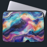 Aesthetic modern colourful rainbow agate glitter laptop sleeve<br><div class="desc">Aesthetic,  colourful modern rainbow agate glitter texture background.</div>