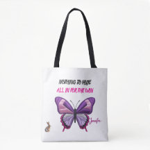 Aesthetic Modern Floral Butterfly Clear Bag