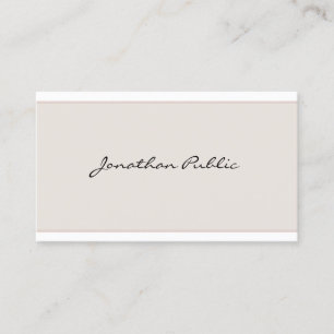 Aesthetic Modern Simple Elegant Minimalistic Plain Business Card