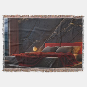 Aesthetic Moody Bedroom Fleece Throw Blanket