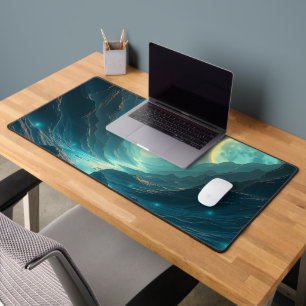 Aesthetic Moon Desk Mat – Large Neoprene Mouse Pad
