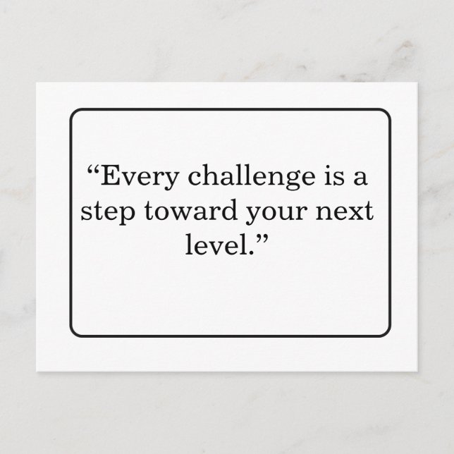 Aesthetic Motivational Quote Postcard (Front)