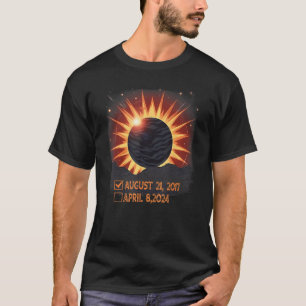 Aesthetic Mountain Total Solar Eclipse Check List  T-Shirt