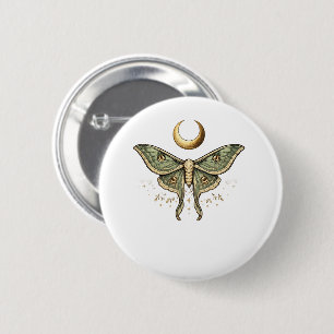 Aesthetic Mystic Luna Moth Graphic T-Shirt 6 Cm Round Badge