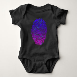 Aesthetic Neon Fingerprint Luminous Luminescent Baby Bodysuit