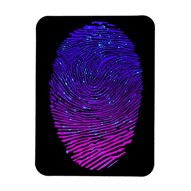 Aesthetic Neon Fingerprint Luminous Luminescent Magnet (Vertical)