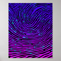 Aesthetic Neon Fingerprint Luminous Luminescent