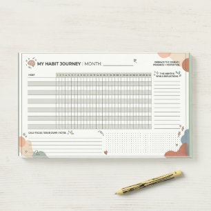 Aesthetic Neurodivergent Habit Tracker Brain Dump Post-it Notes