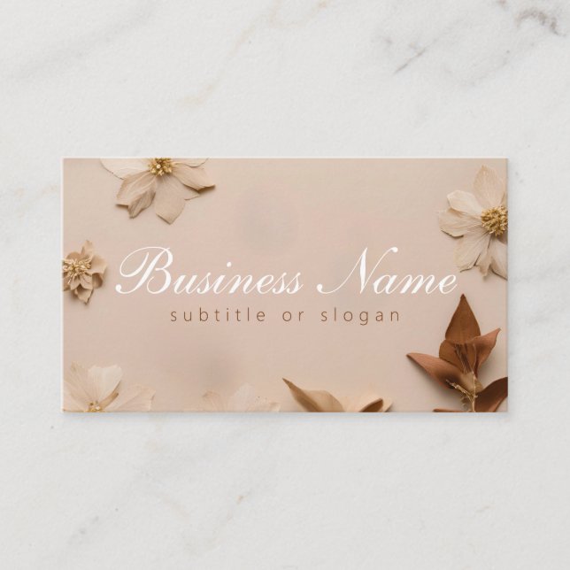 Aesthetic | Neutral | Floral | Business Card (Front)