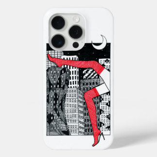 Aesthetic Night City Women's Legs iPhone 15 Pro Ca Case