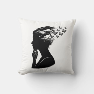 Aesthetic Night Sky Butterfly Art Cushion