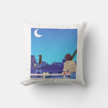 Aesthetic Night Sky Throw pillow 16" x 16"