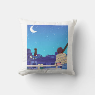 Aesthetic Night Sky Throw pillow 16" x 16"