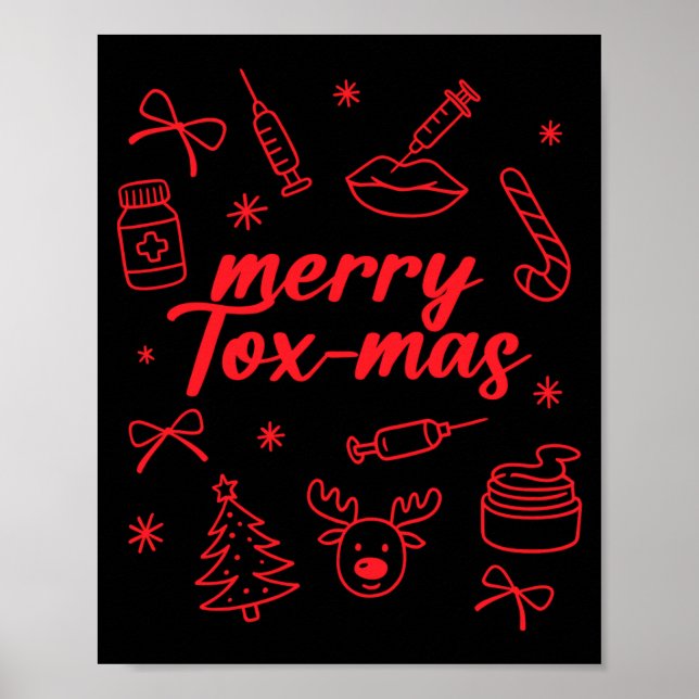 Aesthetic Nurse Injector Botox Er Xmas Merry Tox-m Poster (Front)