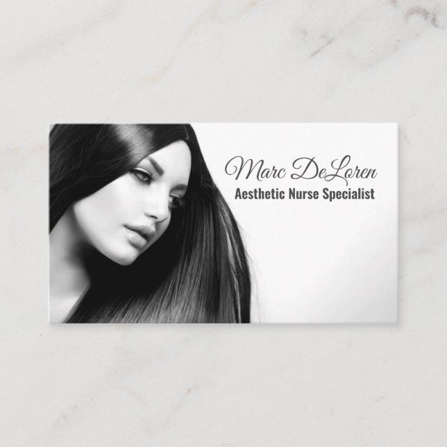 Aesthetic Nurse  Injector Cosmetic Surgeon Business Card (Front)