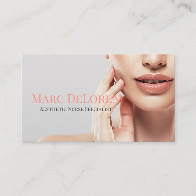 Aesthetic Nurse  Injector Cosmetic Surgeon Business Card (Front)
