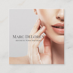 Aesthetic Nurse  Injector Cosmetic Surgeon Square Business Card