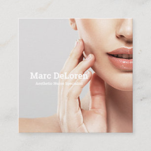 Aesthetic Nurse  Injector Cosmetic Surgeon Square Business Card