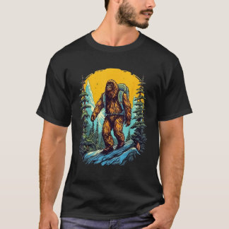Aesthetic Outdoor Mountain Adventure Hiking Bigfoo T-Shirt