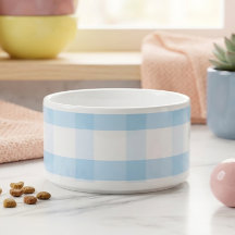 Aesthetic Pastel Blue Gingham Chequered Chilli Bow