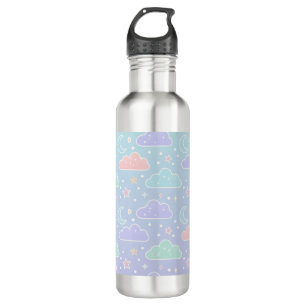 Aesthetic Pastel Cloud Water Bottle