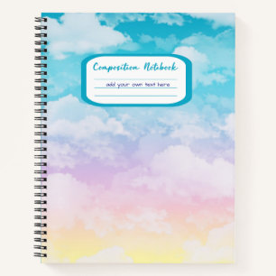 Aesthetic Pastel Clouds Composition Notebook