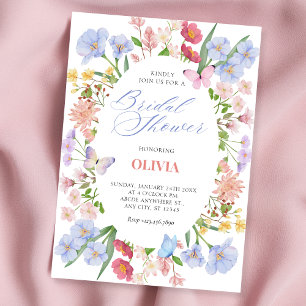 Aesthetic pastel floral bridal shower invitation