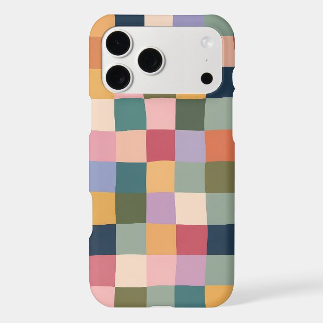Aesthetic Pastel Groovy Wavy Chequered (Back)