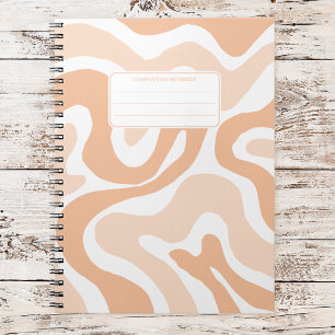 Aesthetic Pastel Liquid Swirl Abstract Composition Notebook